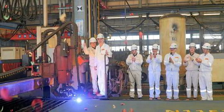 Chinese shipyard cuts first steel for FPSO destined for Brazil’s largest oilfield
